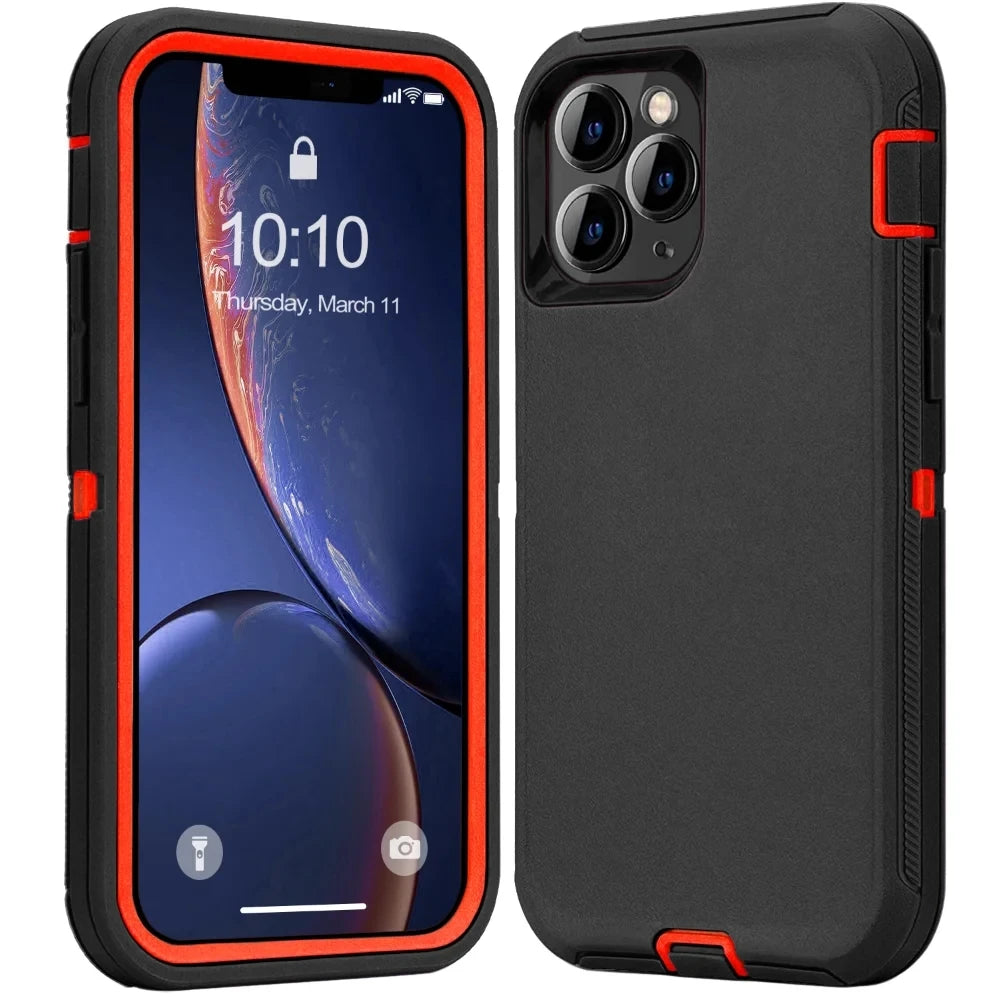 3-in-1 Heavy Duty Armor Shockproof iPhone Case