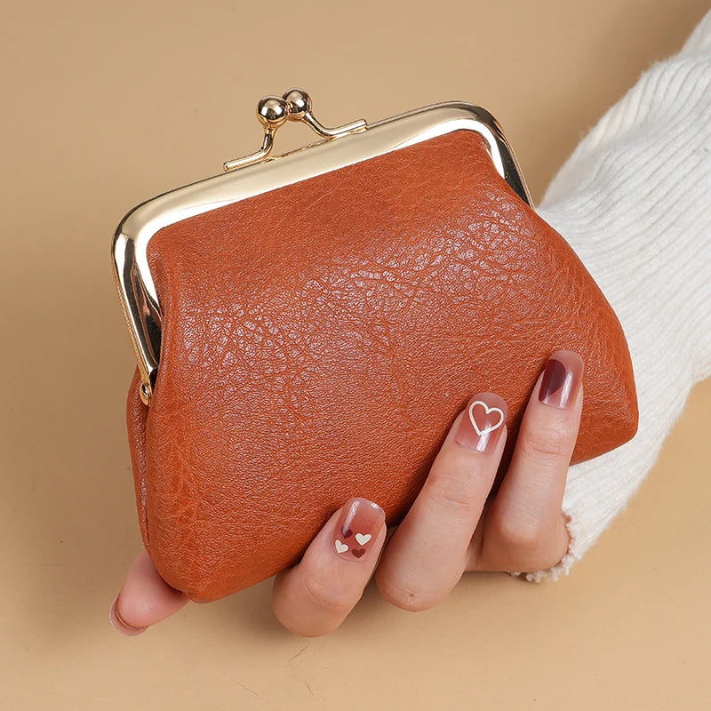 2024 Retro Candy Color Short Coin Purse for Women