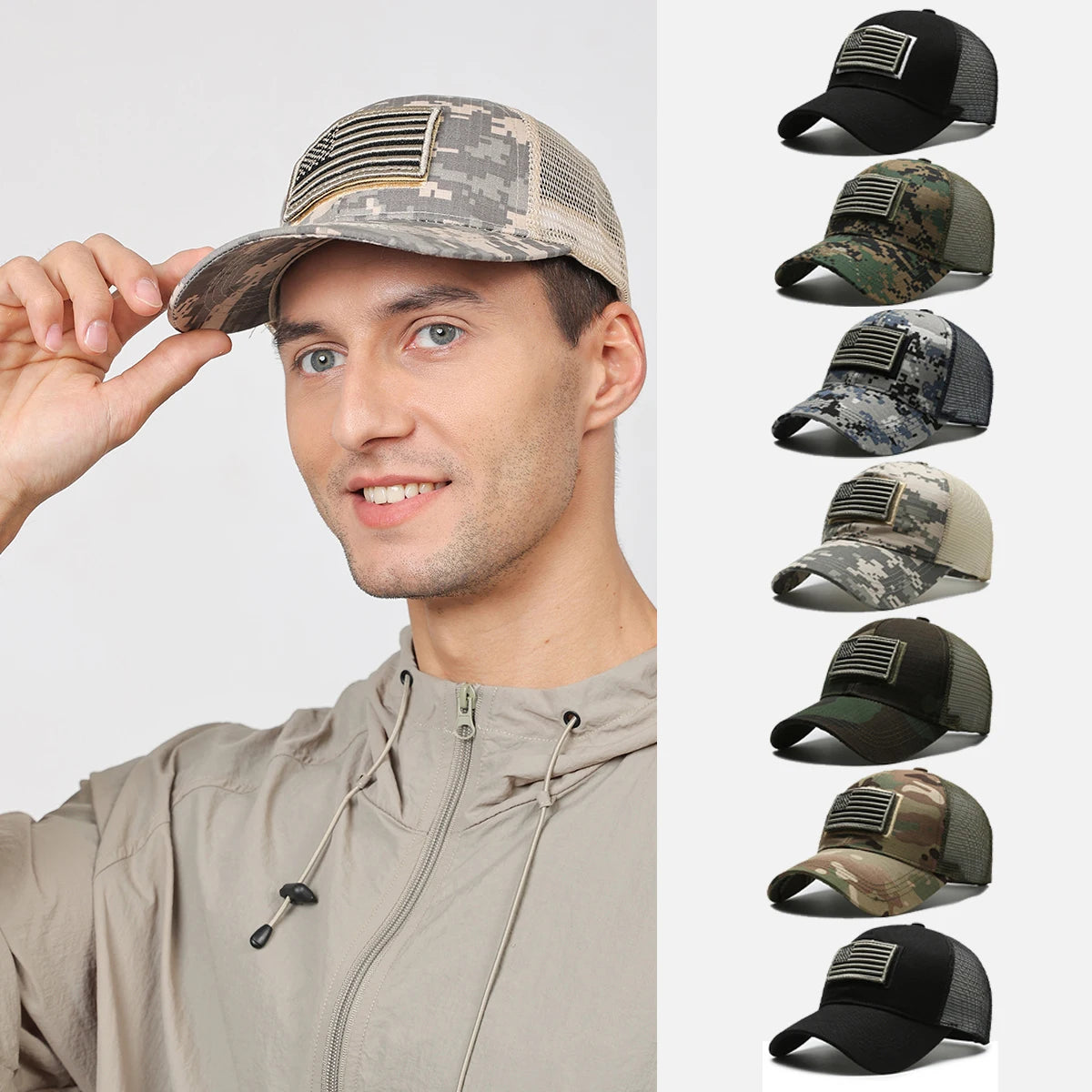 American Logo Embroidered Baseball Cap