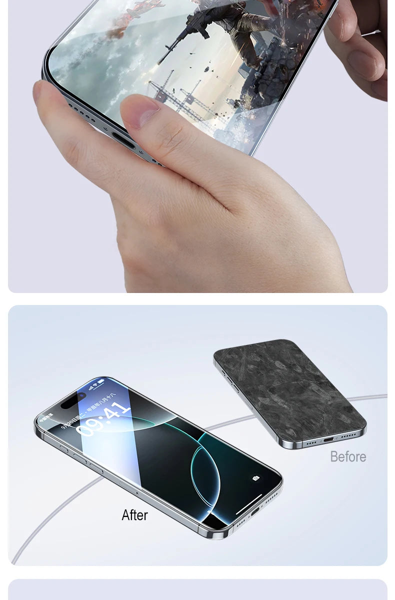 2PCS Dust-Free Tempered Glass Screen Protector for iPhone