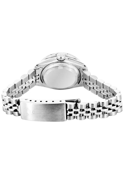 Diamond Rolex Datejust Watch for Women | 1 Carat Bezel | 26MM | Diamond Roman Numeral Dial | Jubilee Band
