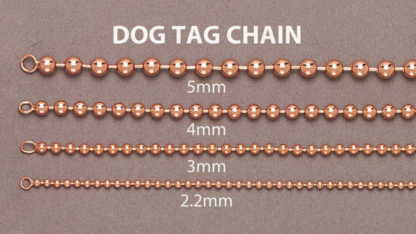 Dog Tag Chain 14K - Rose Gold