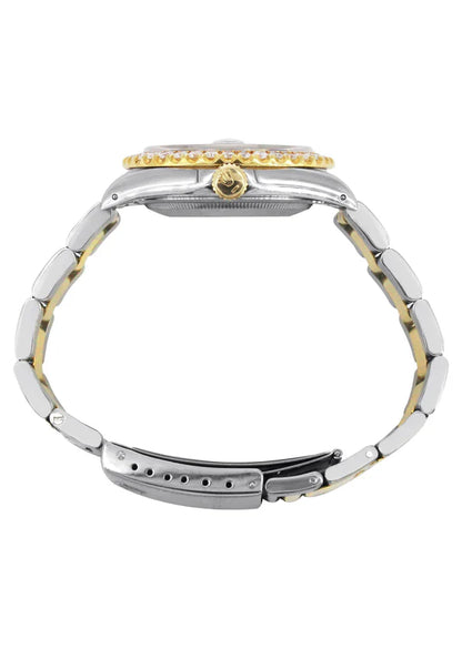 Diamond Gold Rolex Datejust Watch 16233 | 36MM | Full Diamond Dial | Stainless Steel | Oyster Band