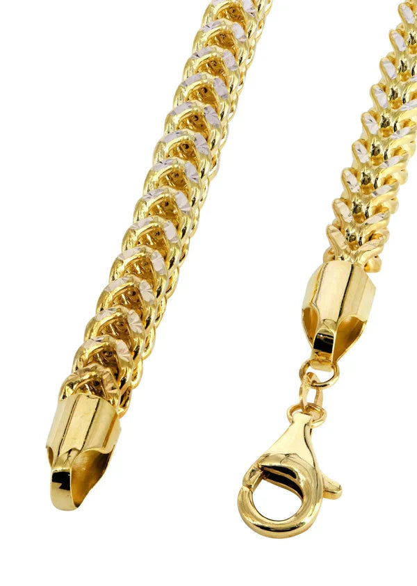 Hollow Diamond Cut Franco Chain 10K/14K - Yellow Gold