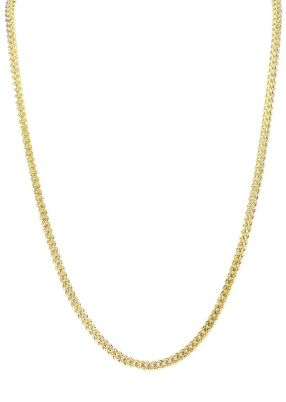 Hollow Diamond Cut Franco Chain 10K/14K - Yellow Gold