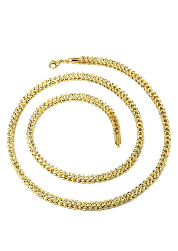 Hollow Diamond Cut Franco Chain 10K/14K - Yellow Gold