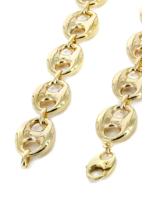 Hollow Puff Gucci Chain 10K/14K - Yellow Gold