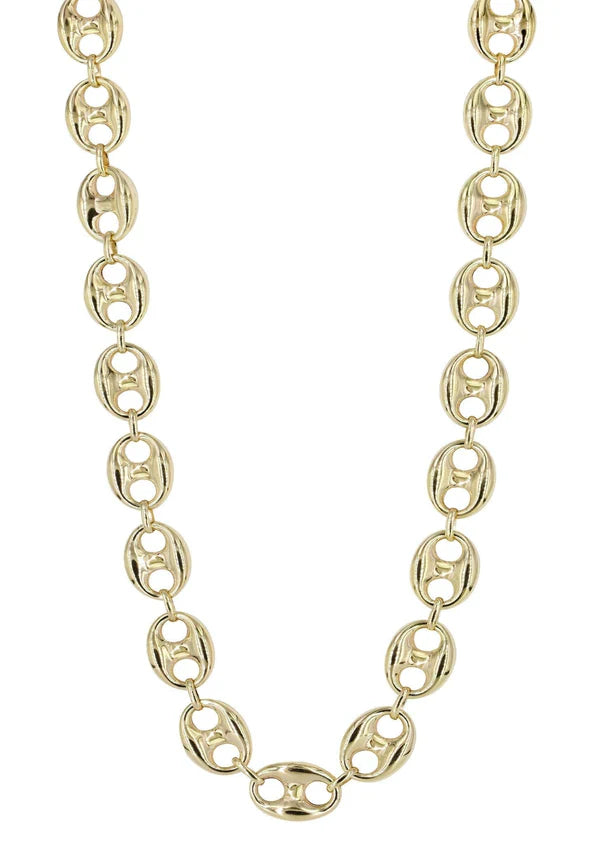 Hollow Puff Gucci Chain 10K/14K - Yellow Gold