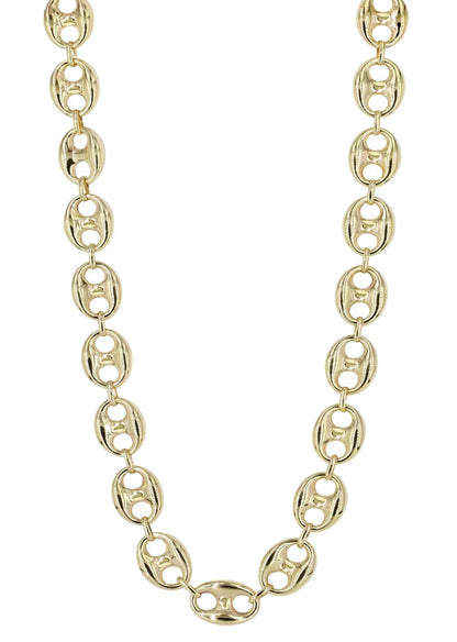 Hollow Puff Gucci Chain 10K/14K - Yellow Gold