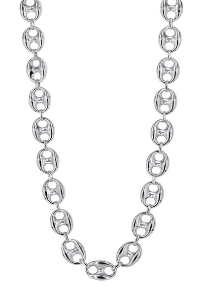 Hollow Puff Gucci Chain 10K/14K - White Gold