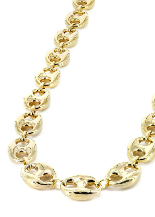 Hollow Puff Gucci Chain 10K/14K - Yellow Gold