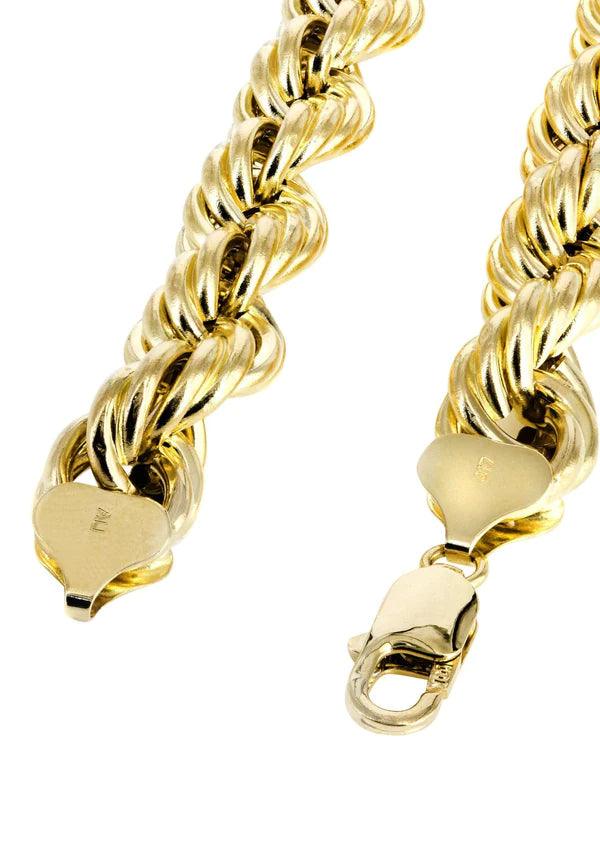 Hollow Gold Rope Chain 10K/14K - Yellow Gold