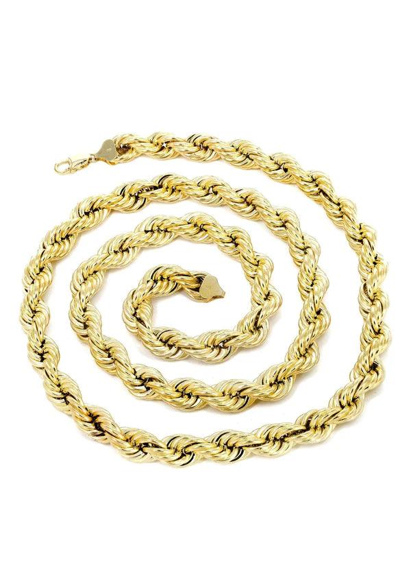 Hollow Gold Rope Chain 10K/14K - Yellow Gold