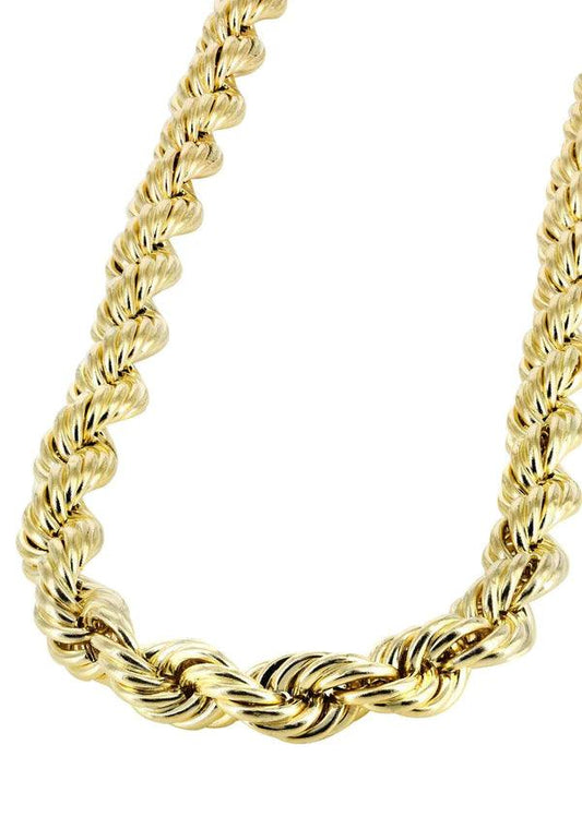 Hollow Gold Rope Chain 10K/14K - Yellow Gold