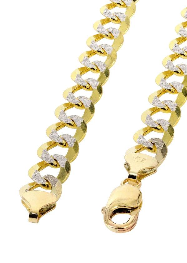 Hollow Diamond Cut Cuban Link Chain 10K/14K - Yellow Gold