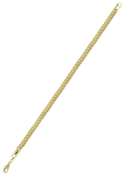 Hollow Diamond Cut Franco Bracelet 10K/14K - Yellow Gold