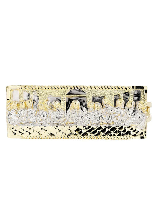 Last Supper Rectangle Ring | 10K Solid Yellow Gold