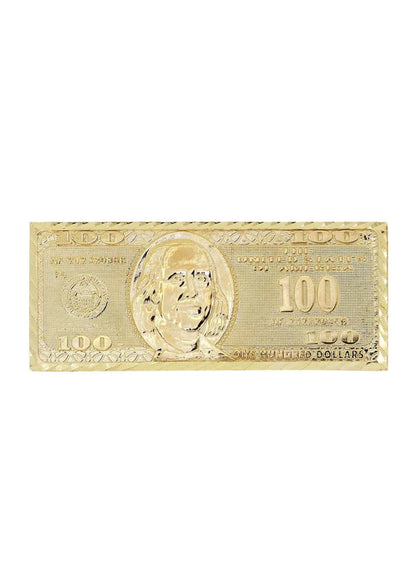 Mens $100 Dollor Bill Ring | 10K Solid Yellow Gold