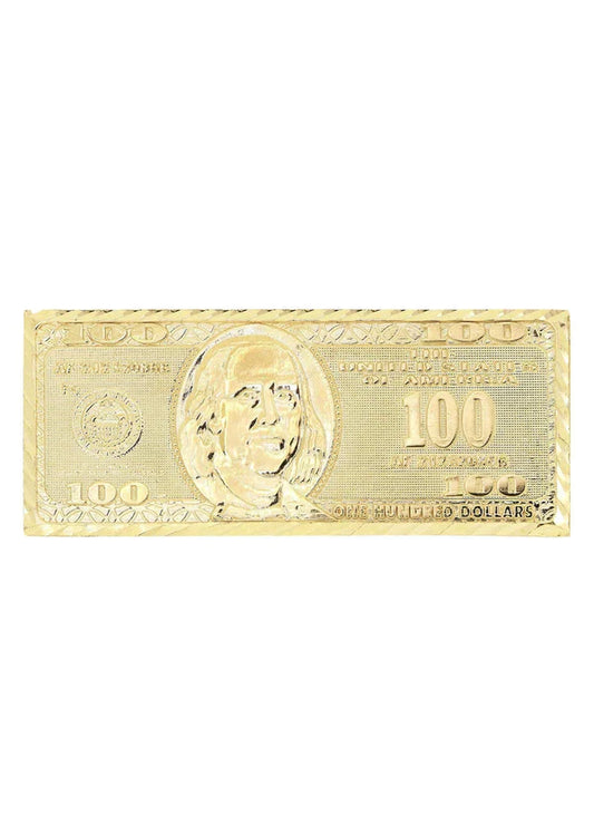 $100 Dollar Bill #.2 Triple Finger Ring | 10K Solid Yellow Gold
