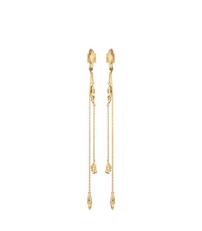 Eroz Chain Earrings - 24 carat gold-gilded edition