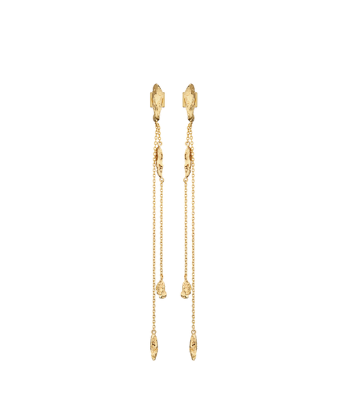 Eroz Chain Earrings - 24 carat gold-gilded edition