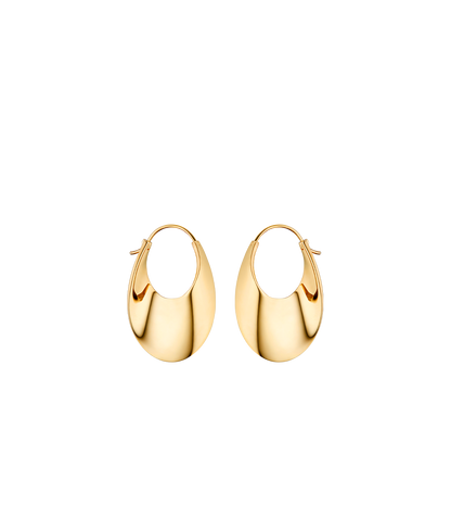 Éole Slim Hoop Earrings - 24 carat gold gilded