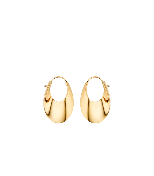 Éole Slim Hoop Earrings - 24 carat gold gilded