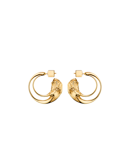 Eroz Hoop Earrings - 24 carat gold gilded