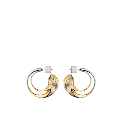 Eroz Hoop Earrings - Duo palladium with 24 carat gold plating