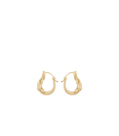 Eroz Slim Hoop Earrings - 24 carat gold-gilded edition