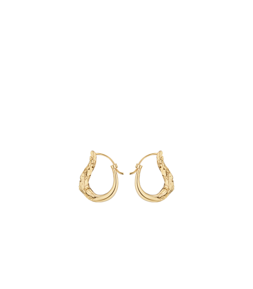 Eroz Slim Hoop Earrings - 24 carat gold-gilded edition
