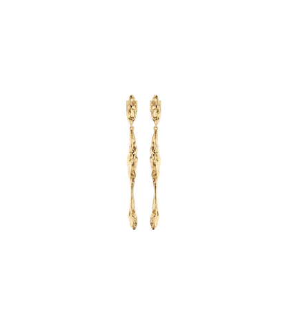 Eroz Drop Earrings - 24 carat gold-gilded edition