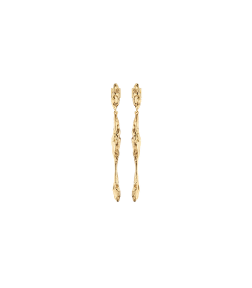 Eroz Drop Earrings - 24 carat gold-gilded edition