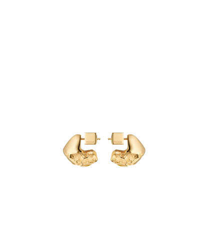 Eroz Stud Earrings - 24 carat gold gilded