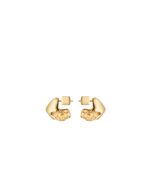 Eroz Stud Earrings - 24 carat gold gilded