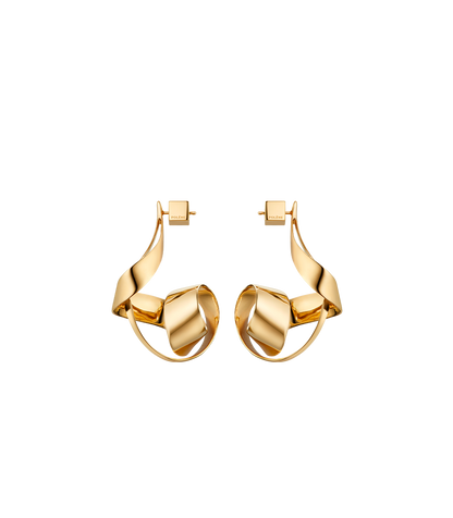 Éole Spiral Earrings - 24 carat gold-gilded