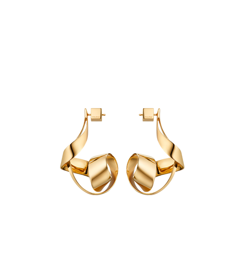 Éole Spiral Earrings - 24 carat gold-gilded