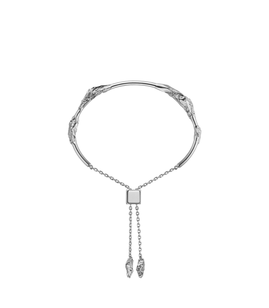 Eroz Bangle - Silver in rhodium-plated brass