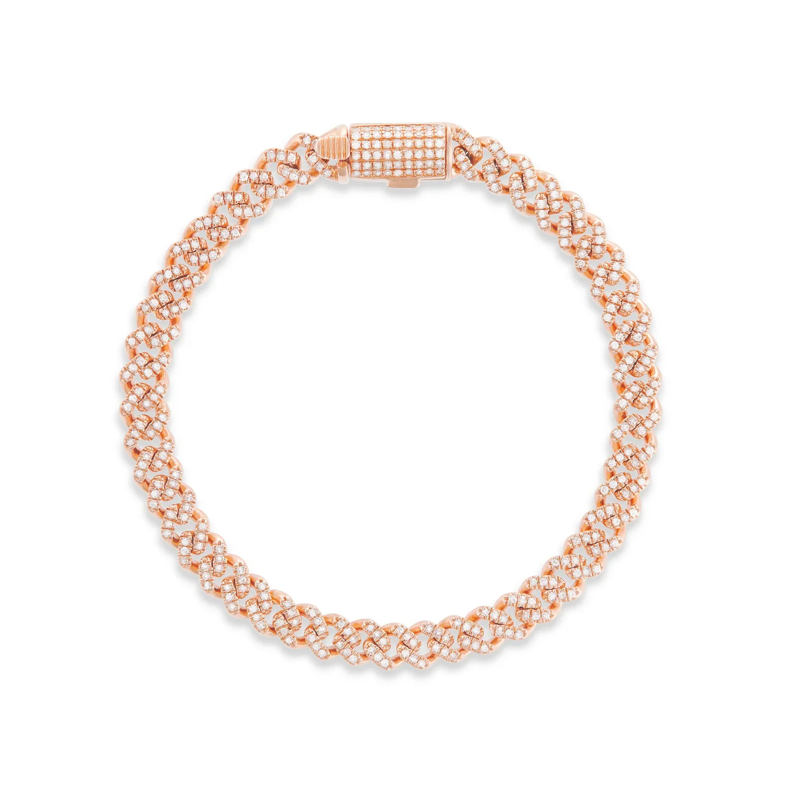 10K Gold Diamond Cuban Bracelet | 3 Color Option Available