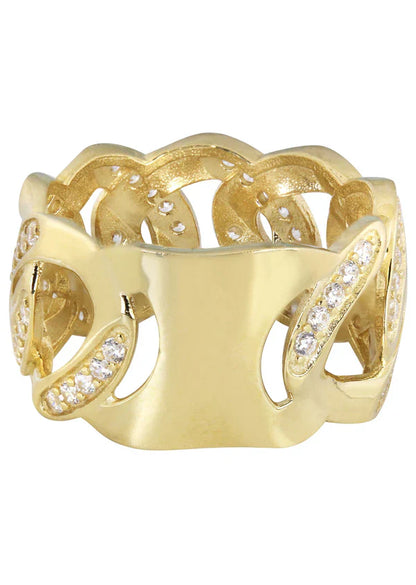 Mens Cuban Pinky Ring | 10K Solid Yellow Gold