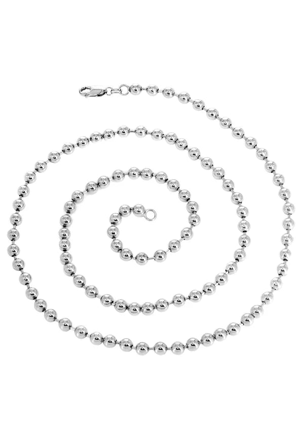 Dog Tag Chain 10K/14K - White Gold