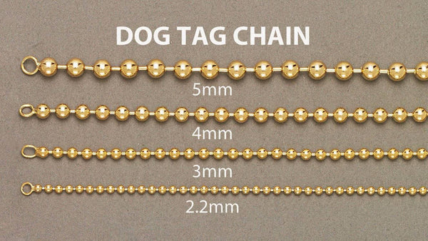 Dog Tag Chain 10K/14K - Yellow Gold