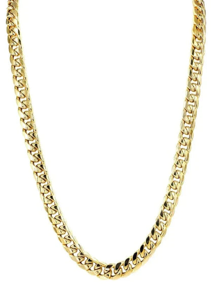 Hollow Miami Gold Cuban Link Chain 10K/14K - Yellow Gold